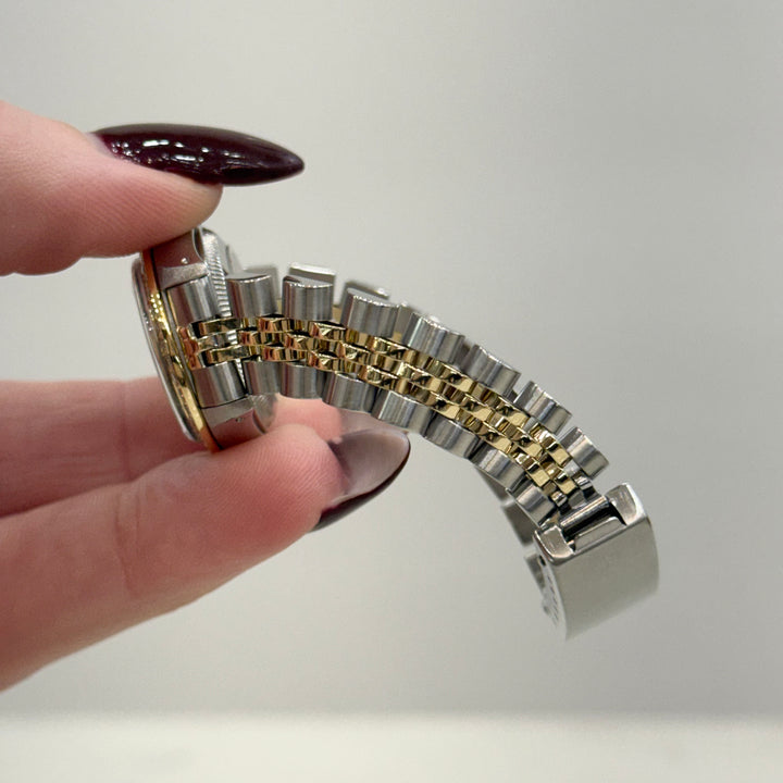 Rolex Datejust Diamond Dial & Bezel Ladies Two Tone Watch Ref:6917