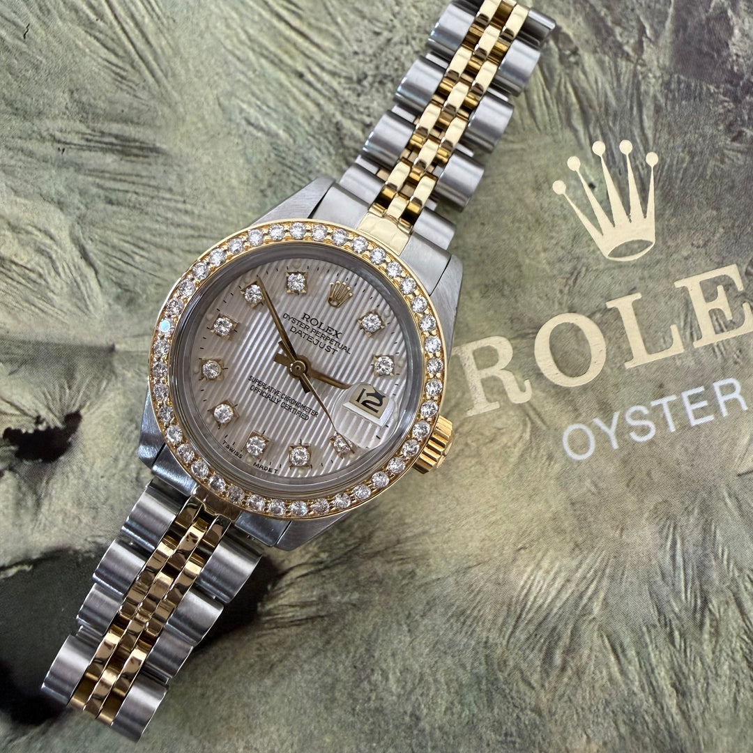Rolex Datejust Diamond Dial & Bezel Ladies Two Tone Watch Ref:6917