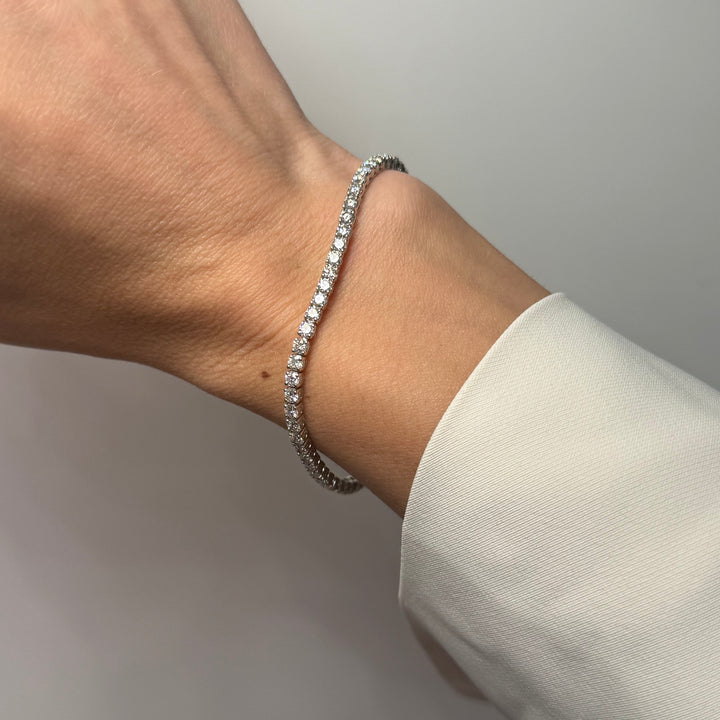 Diamond Tennis Bracelet 14K White Gold 5CTW