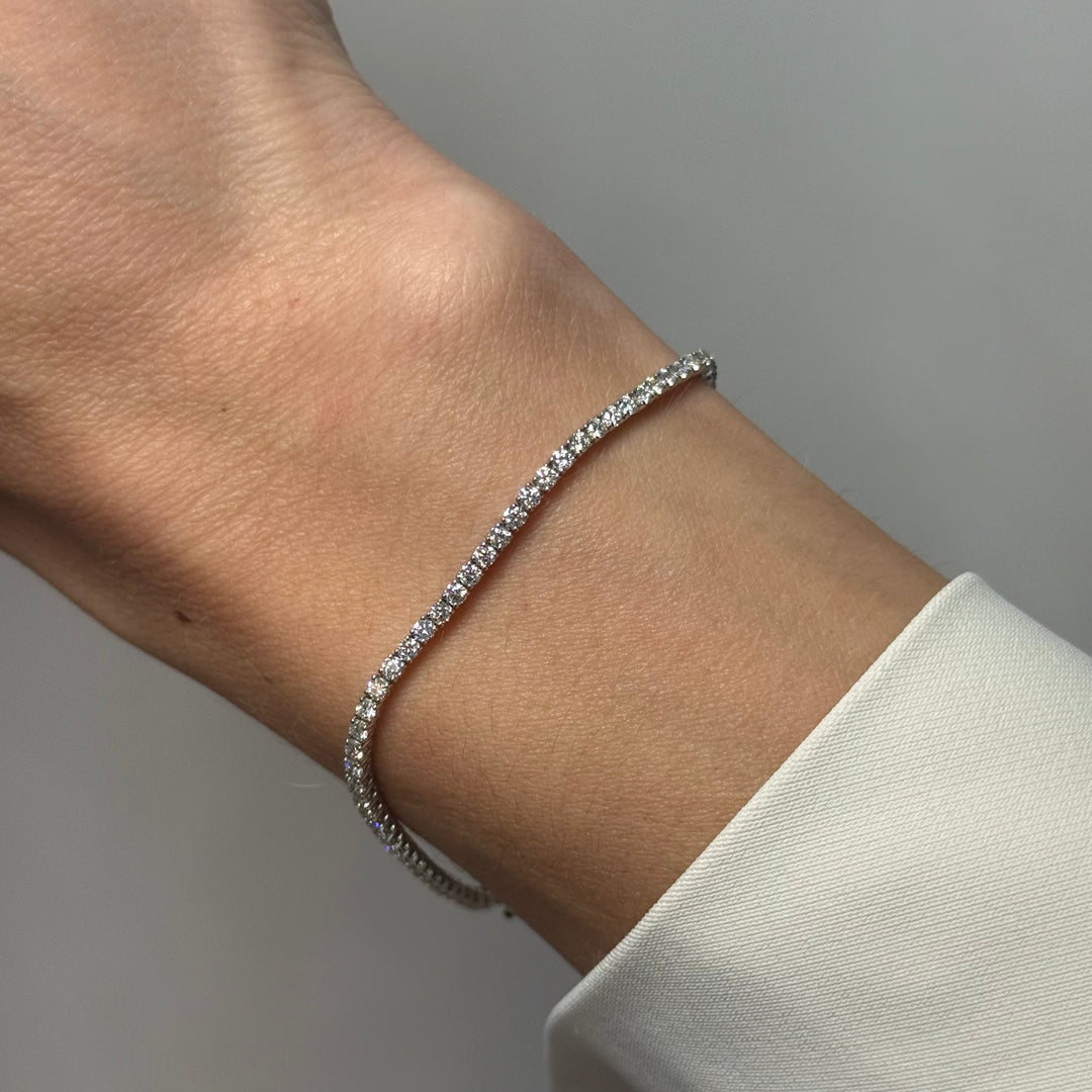 Diamond Tennis Bracelet 14K White Gold 2.02CTW