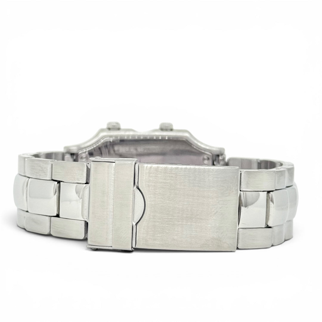 Philip Stein Teslar Dual Time Quartz Stainless Steel Watch 33mm