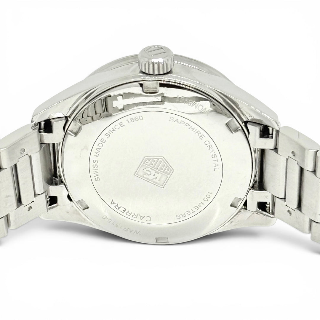TAG Heuer Carrera Diamond Bezel Mother-of-Pearl Dial Quartz Watch 32mm WAR1315