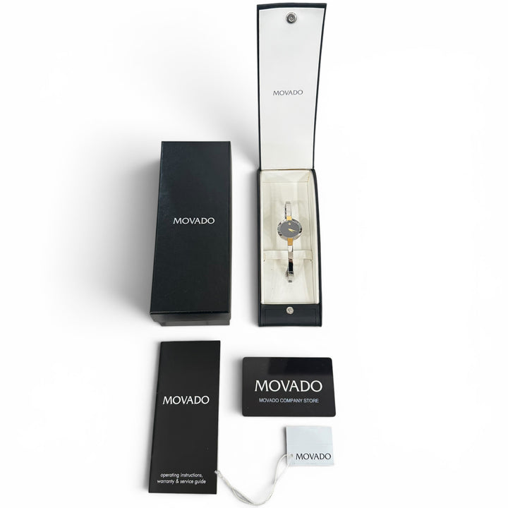 Movado Two-Tone Black Museum Dial Quartz Watch 24mm Ref. 81.A1.1830