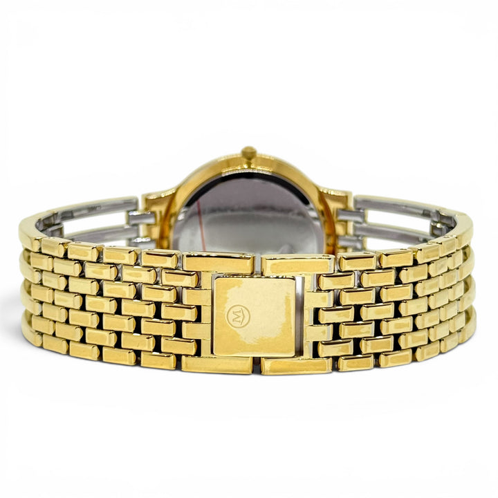 Movado Esperanza Gold-Plated Black Museum Dial Quartz Watch 33mm Ref. 88.G2.1881