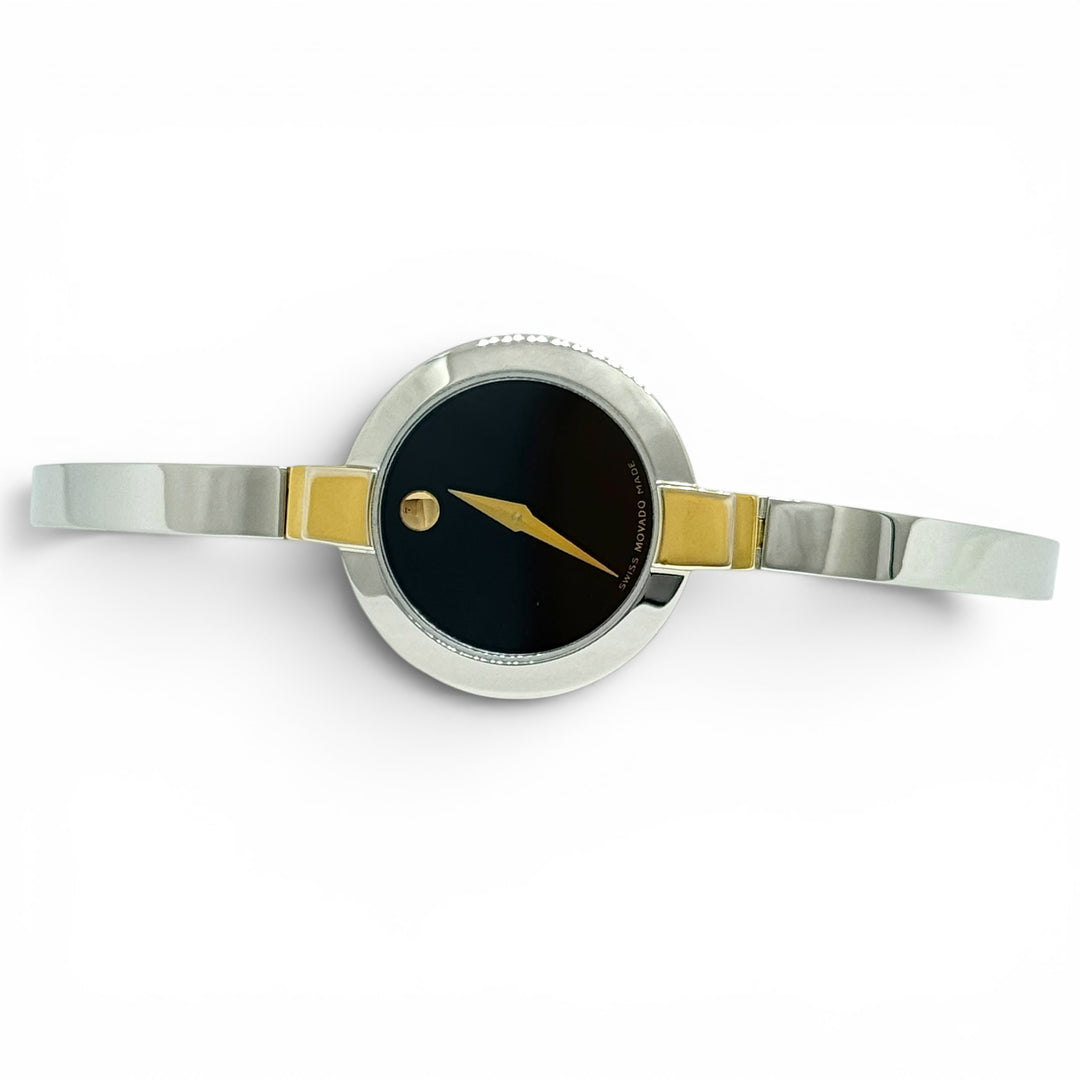 Movado Two-Tone Black Museum Dial Quartz Watch 24mm Ref. 81.A1.1830