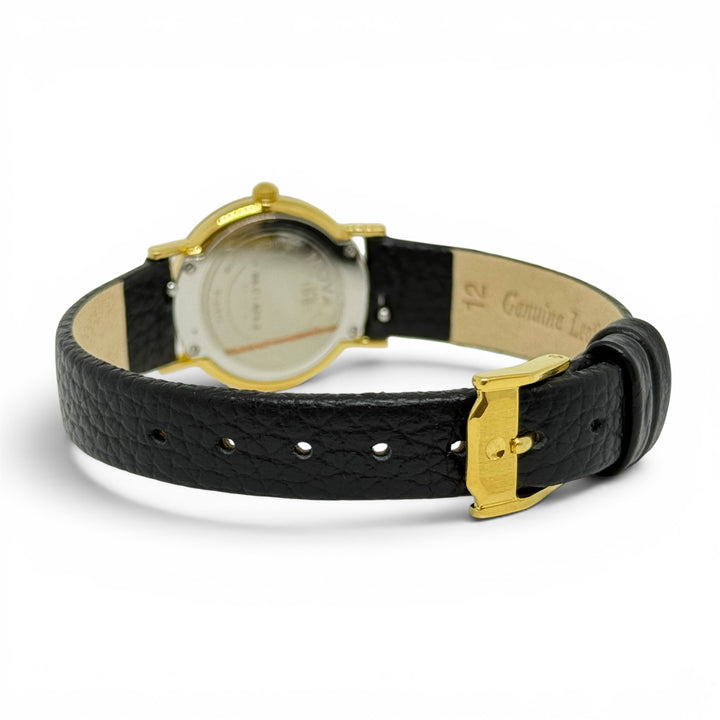 Movado Ladies Black Museum Dial Leather Strap Quartz Watch 23mm Ref. 88.C1.825.2