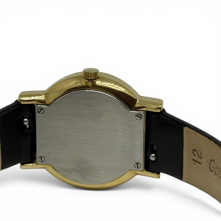 Movado Ladies Black Museum Dial Leather Strap Quartz Watch 24mm Ref. 87-90-820