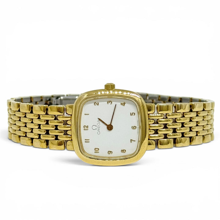 Omega Women’s Yellow-Tone Quartz Watch White Dial 21mm