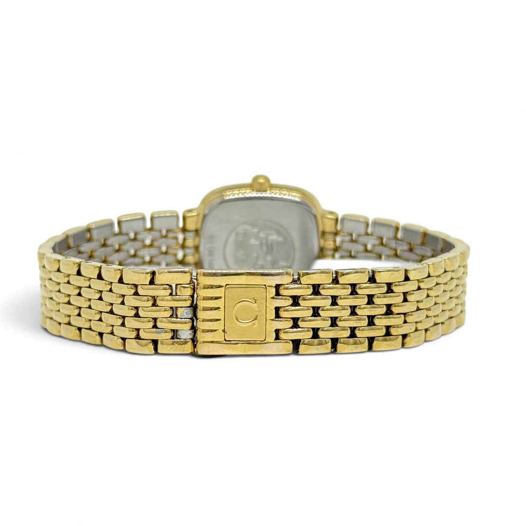 Omega Women’s Yellow-Tone Quartz Watch White Dial 21mm