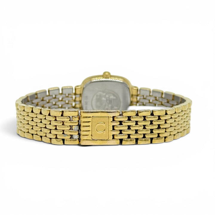 Omega Women’s Yellow-Tone Quartz Watch White Dial 21mm