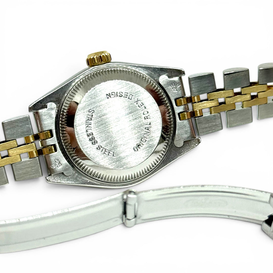 Rolex Datejust 18K &amp; Steel Diamond Bezel Champagne Dial 26mm Ref. 69173 Y-1987