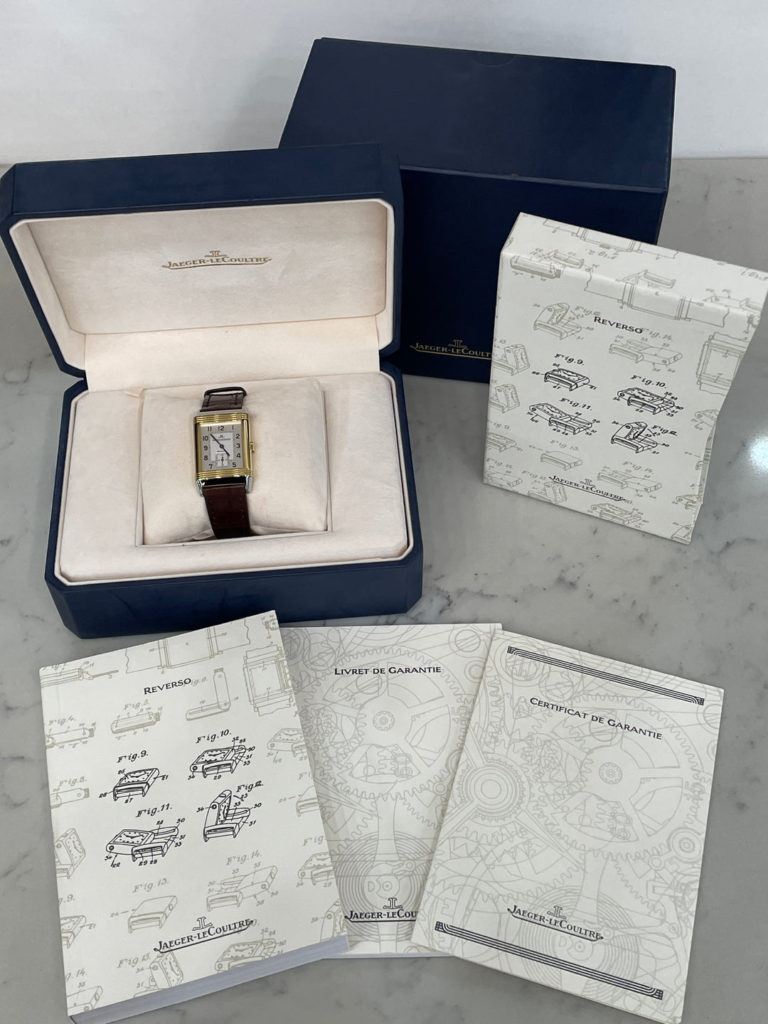 Jaeger-LeCoultre Reverso Grande Taille 18K Yellow Gold &amp; Steel Manual Wind Watch Ref. 270.5.62