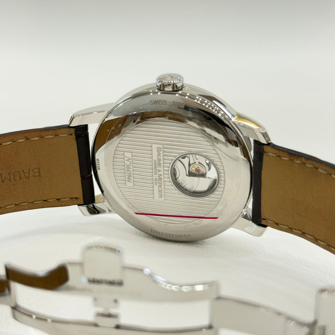 Baume & Mercier Watch Automatic 26-Jewel Skeleton Dial Ref 65558