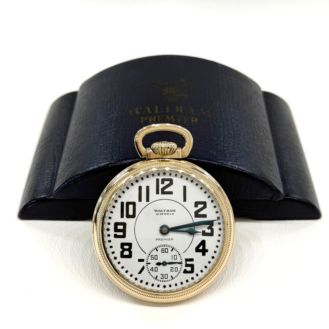 Vintage 1941 Waltham Riverside Premier 21J 10K Gold Filled Pocket Watch