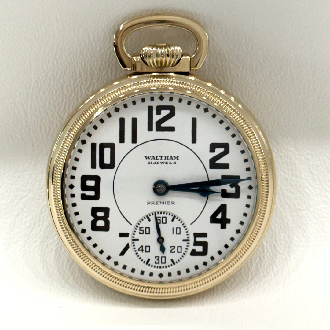 Vintage 1941 Waltham Riverside Premier 21J 10K Gold Filled Pocket Watch