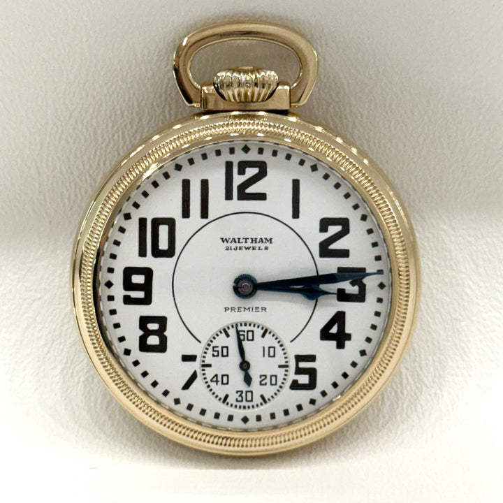 Vintage 1941 Waltham Riverside Premier 21J 10K Gold Filled Pocket Watch