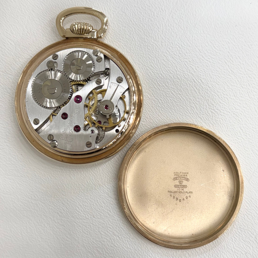 Vintage 1941 Waltham Riverside Premier 21J 10K Gold Filled Pocket Watch