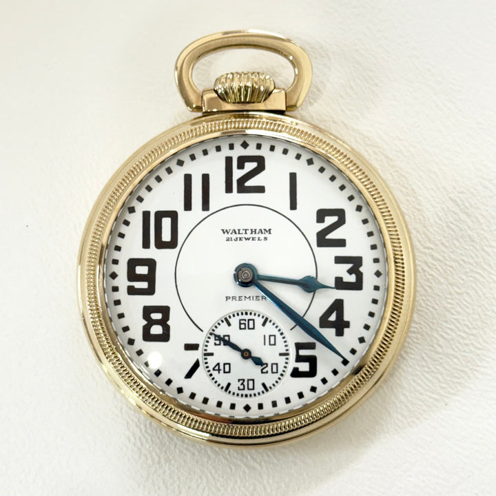 Vintage 1941 Waltham Riverside Premier 21J 10K Gold Filled Pocket Watch