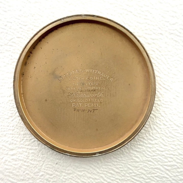 Longines Watch 1950s 10K Gold Filled 33mm Horn Lugs