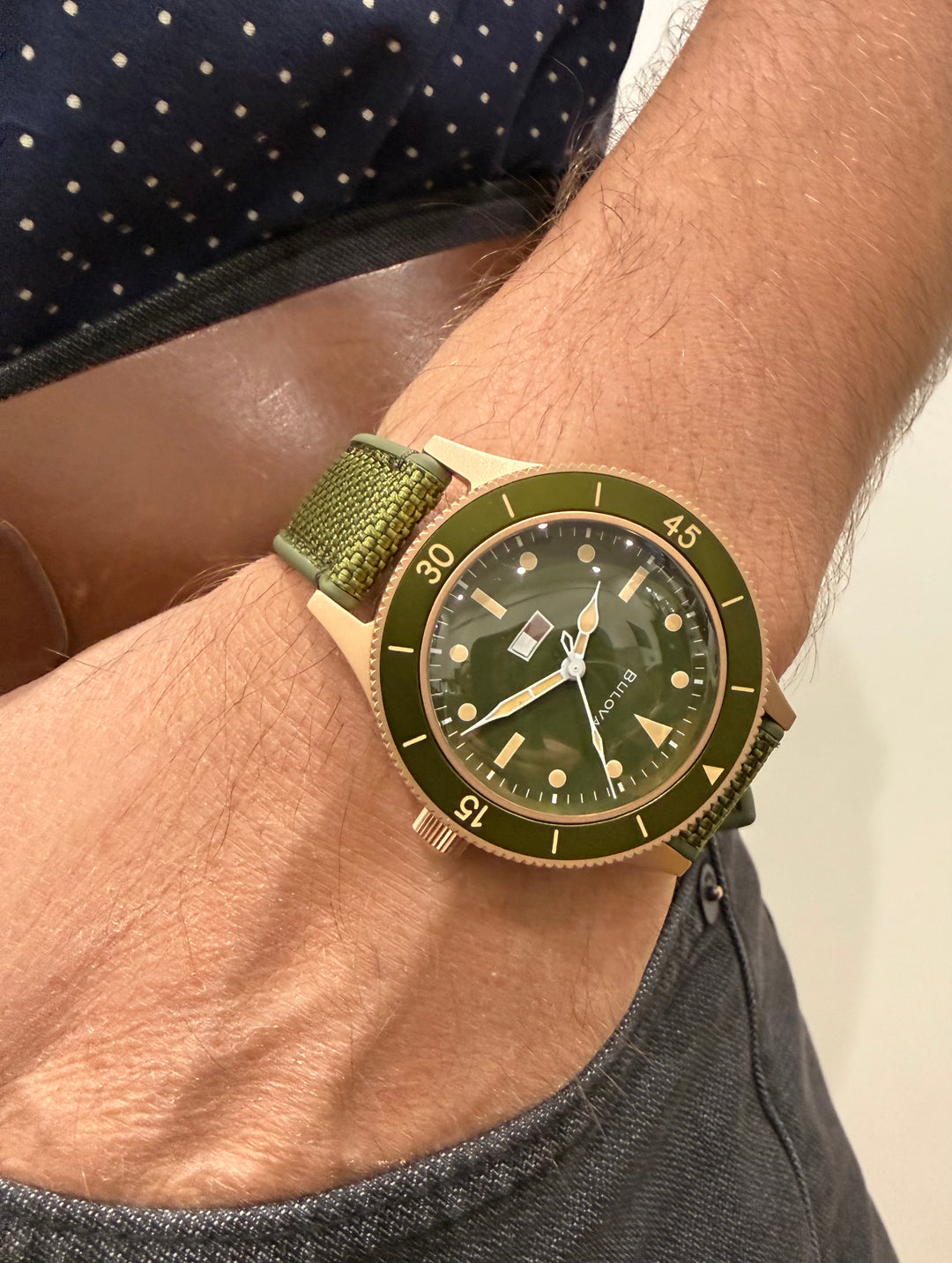 Bulova Heritage Automatic Watch Ref. 98A324 Bronze Case