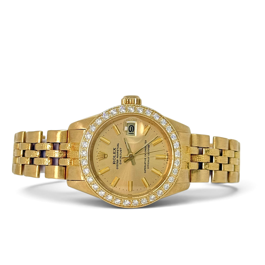 Rolex Datejust 6901 Ladies Bark Band Finish 18K Yellow Gold Y-1979