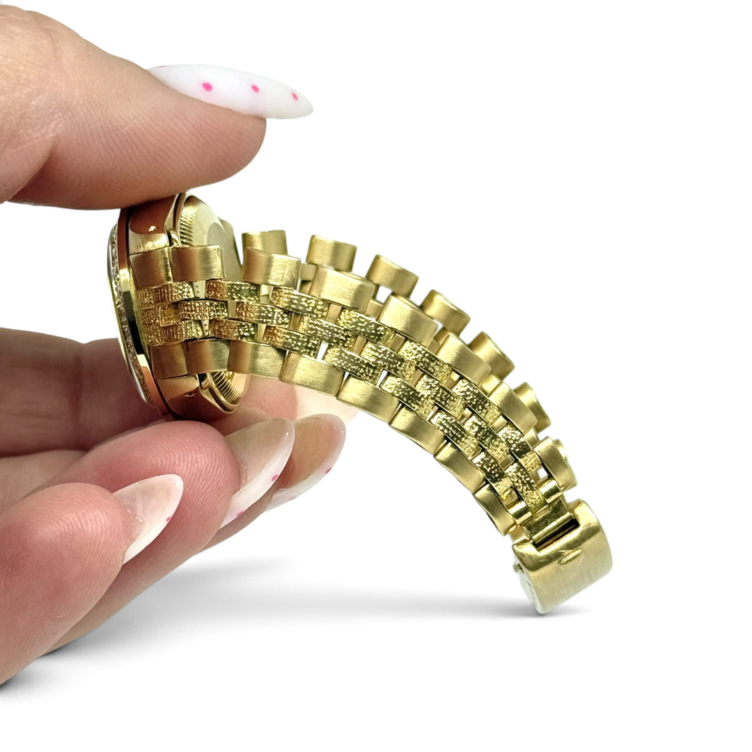 Rolex Datejust 6901 Ladies Bark Band Finish 18K Yellow Gold Y-1979