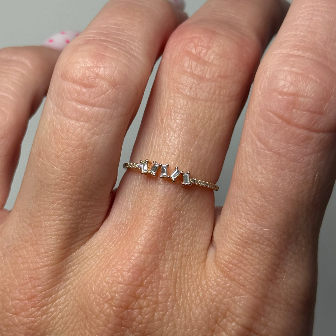 Diamond Baguette Band 14K Yellow Gold .15CTW