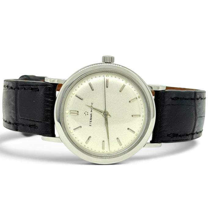 Eterna-Matic Automatic 17 Jewel Stainless Steel 34mm Watch Y-1956