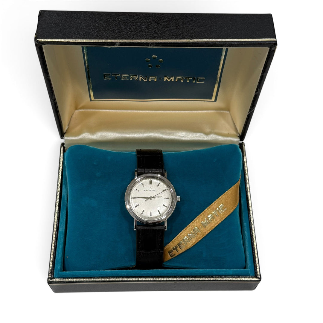 Eterna-Matic Automatic 17 Jewel Stainless Steel 34mm Watch Y-1956