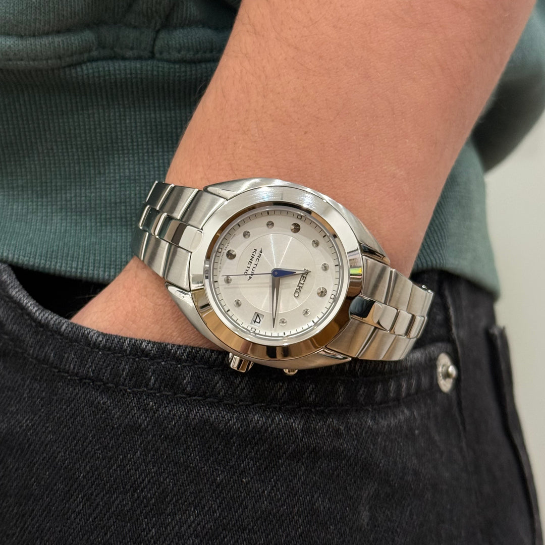 Seiko Arctura Kinetic 5M62 Stainless Steel Watch 37mm