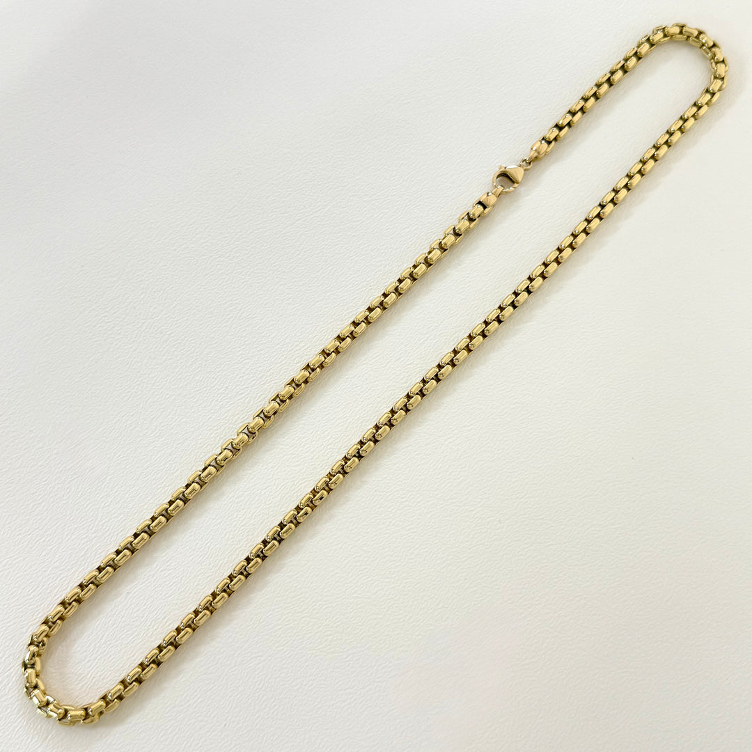 Tiffany & Co. 18K Yellow Gold Square Link Necklace 20"