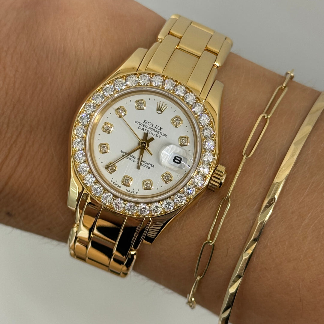 Rolex Masterpiece Watch 18K Factory Diamond Bezel &amp; Dial Ref 69298