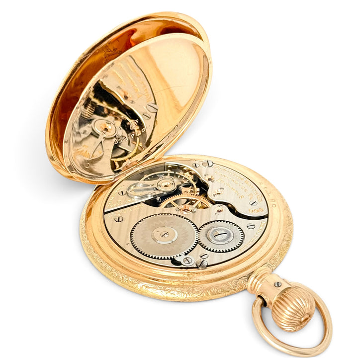 Hamilton 1920 Railroad 993 Hunting Case Pocket Watch Gold Filled Size 16
