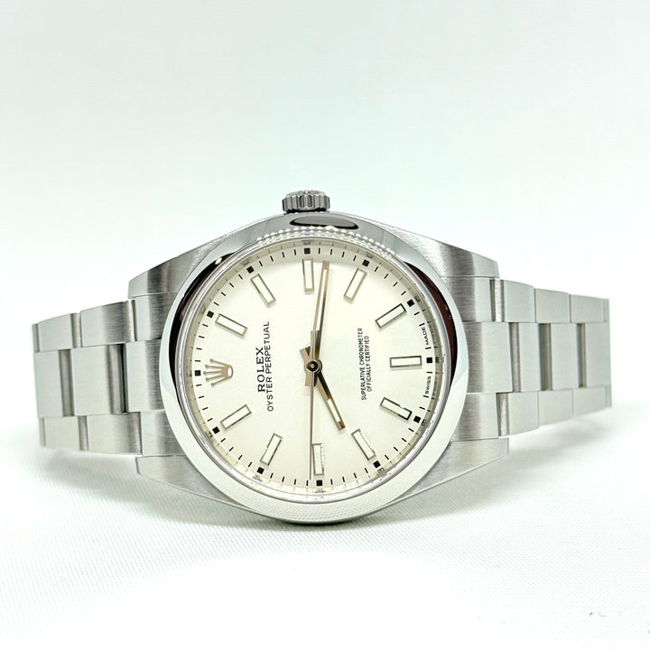 Rolex Oyster Perpetual 114300 39mm White Dial Stainless Steel Watch