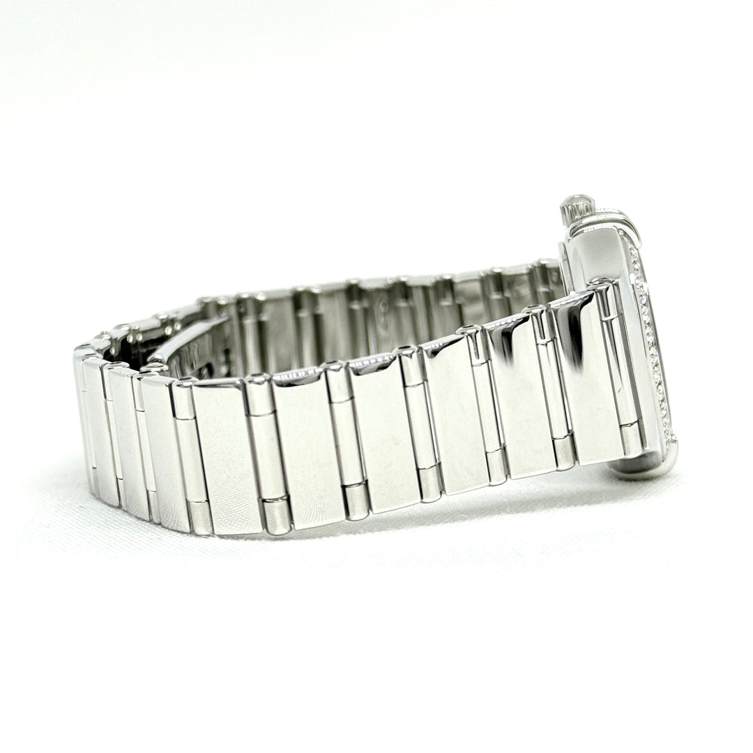 Omega Constellation Stainless Steel Diamond Bezel Ladies Watch