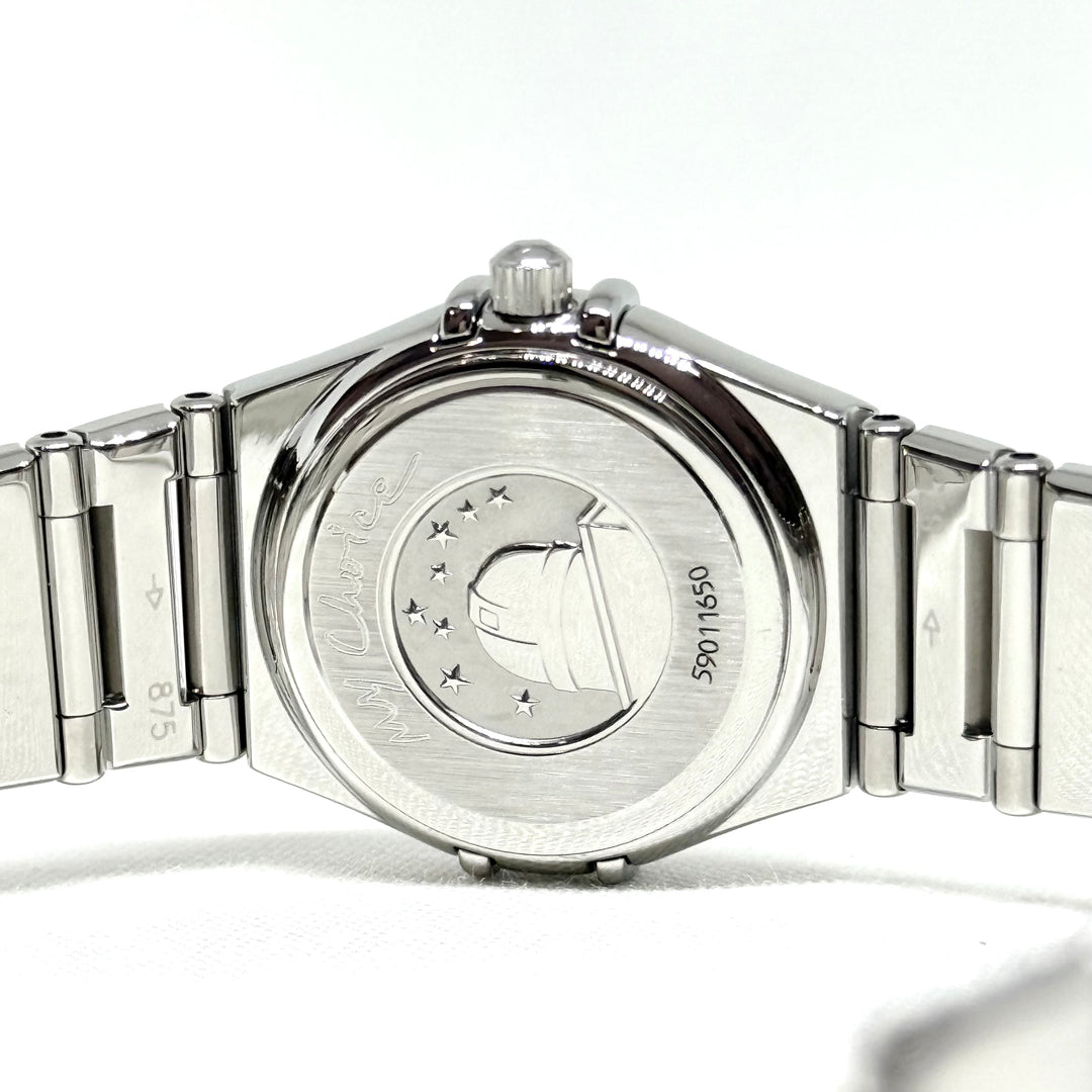 Omega Constellation Stainless Steel Diamond Bezel Ladies Watch