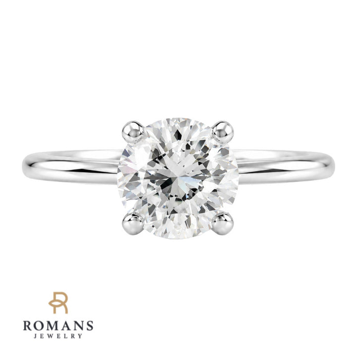 Isleana Solitaire 1.02CT Round Natural Diamond Ring 14K White Gold