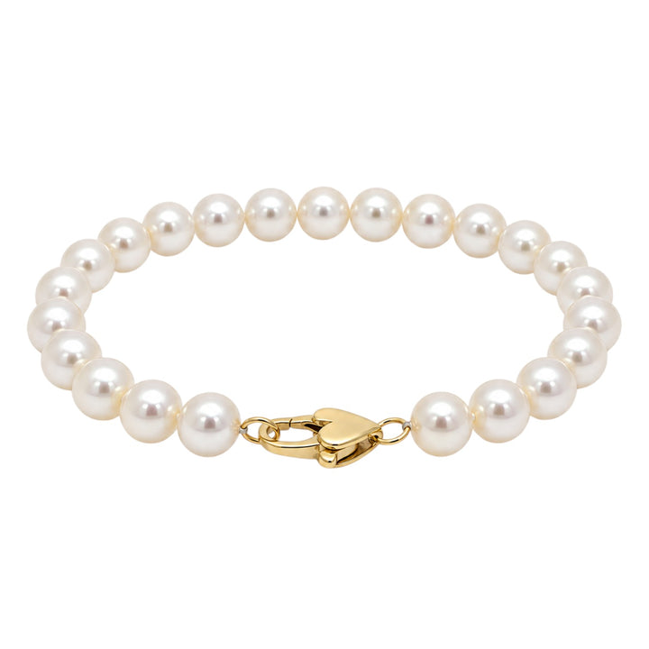 Pearl Bracelet 7MM 14K Yellow Gold