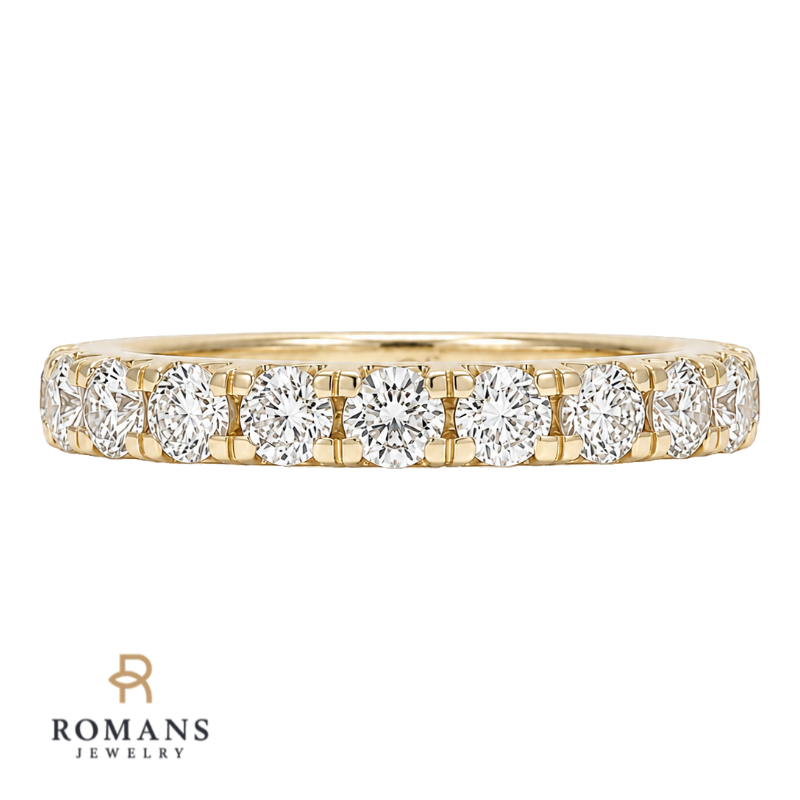 Lab Grown Diamond Eternity Band 1.85CTW 14K Yellow Gold