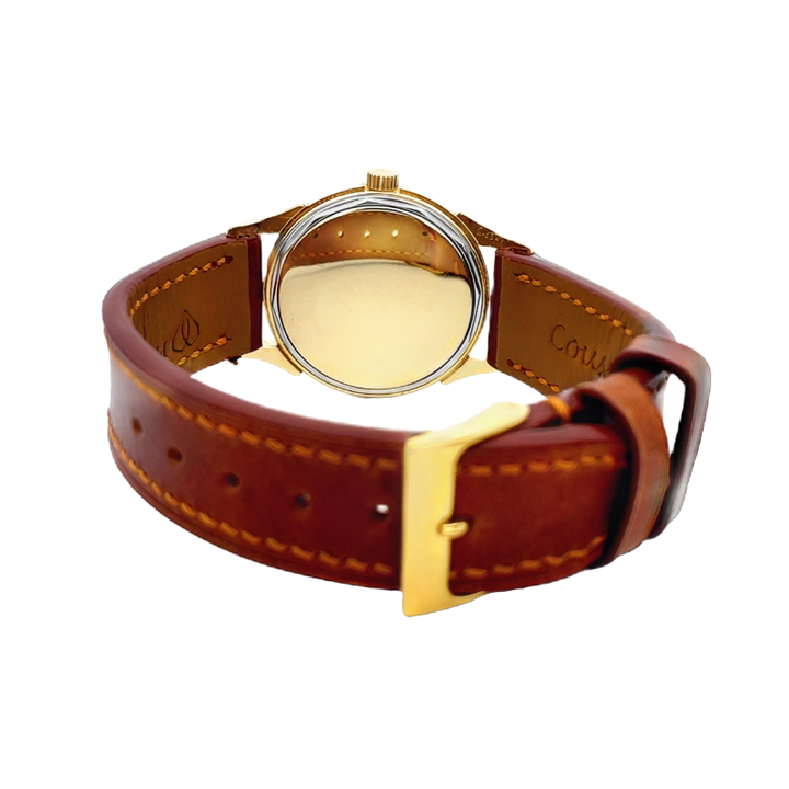 Longines Watch 1950s 10K Gold Filled 33mm Horn Lugs