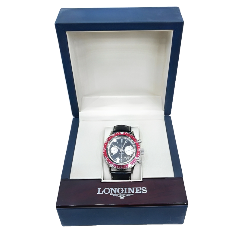 Longines Watch Heritage Driver Chronograph Auto Black Men's L2.808.4