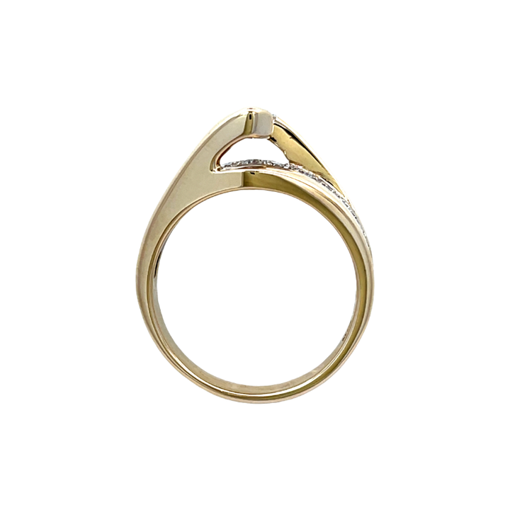 Marquise Diamond Engagement Ring 14K Two Tone .83CT