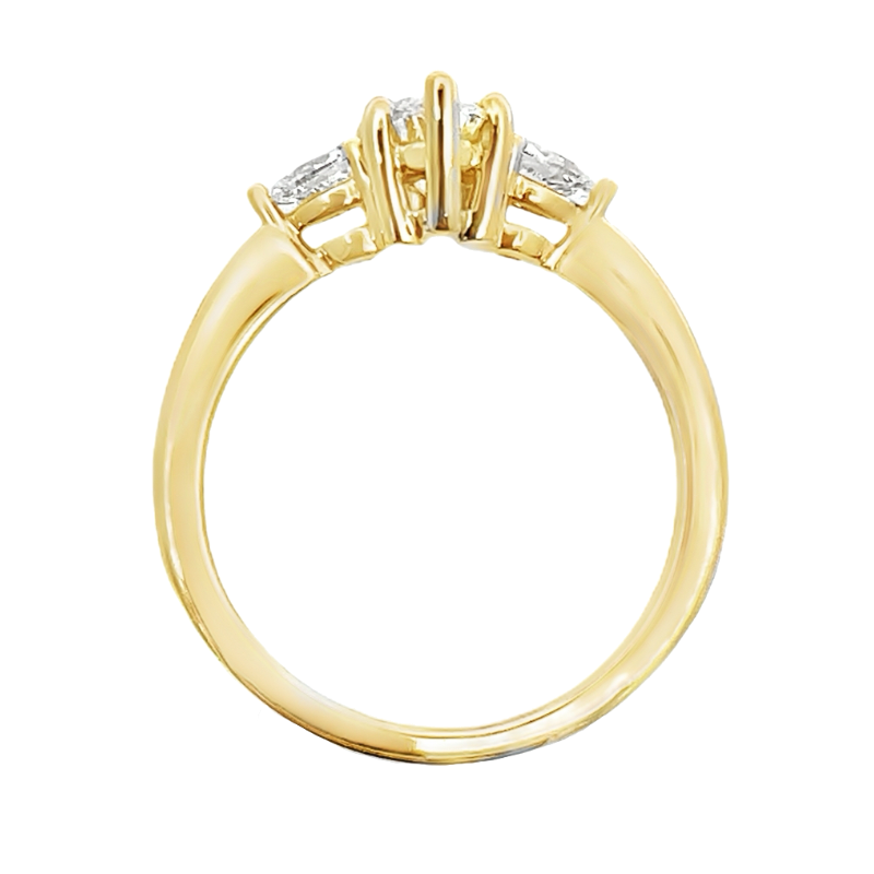 Marquise Diamond Engagement Ring 14K