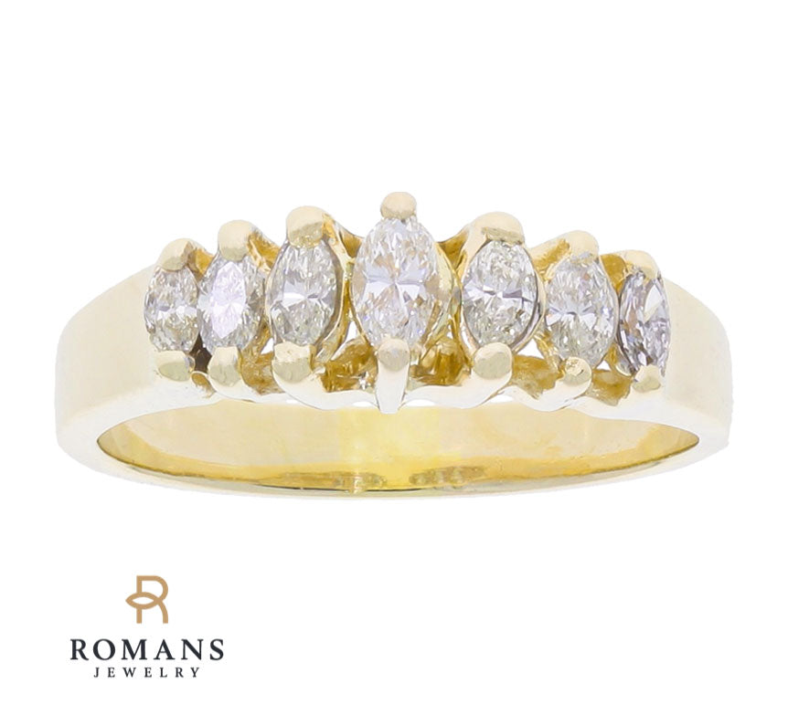 Marquise Diamond Ring 14K Yellow Gold .75 CTW