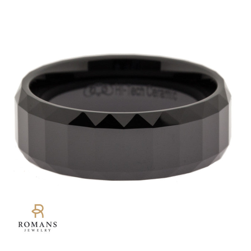 Men's Black Ceramic Wedding Band