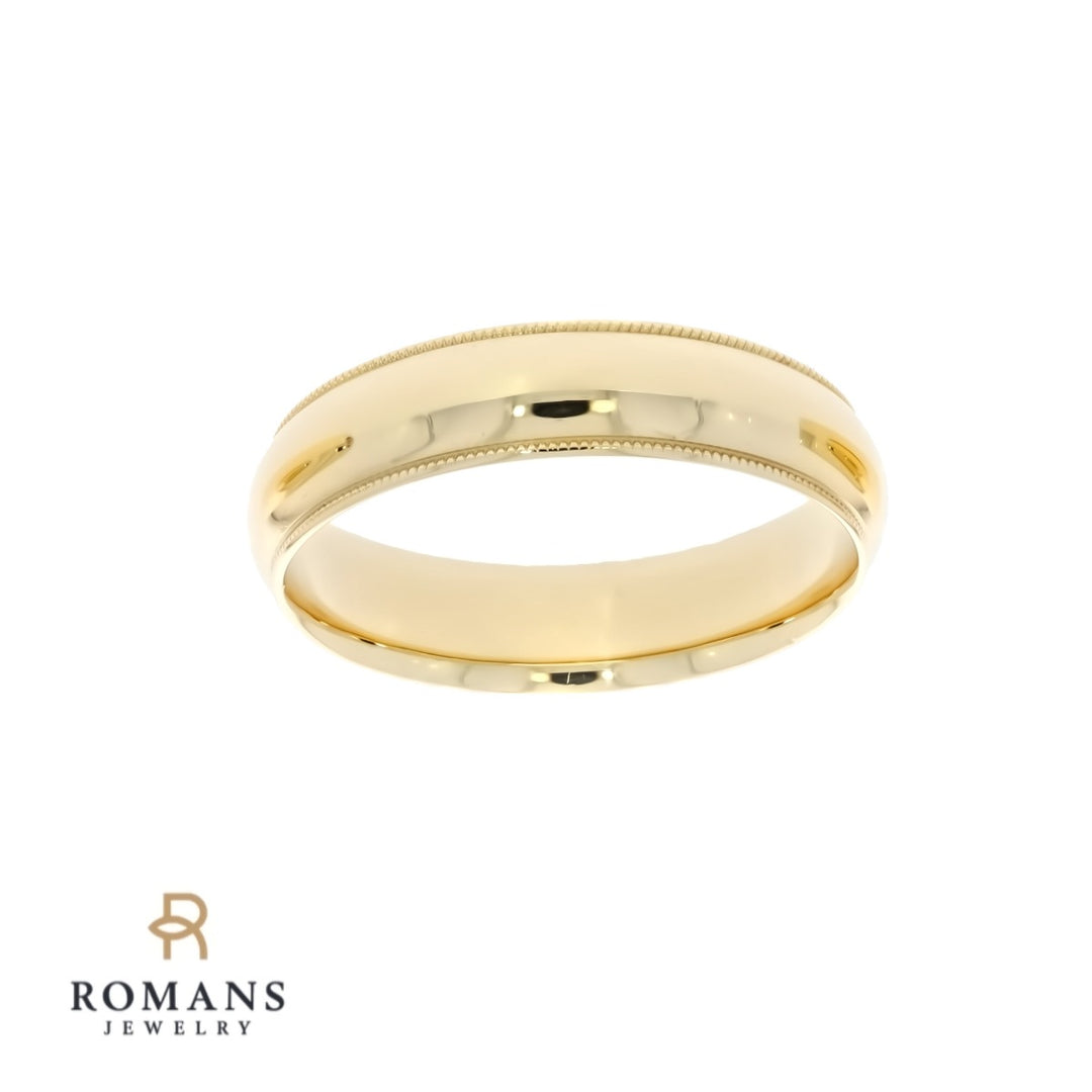 Milgrain Comfort Fit Band 14K Yellow Gold