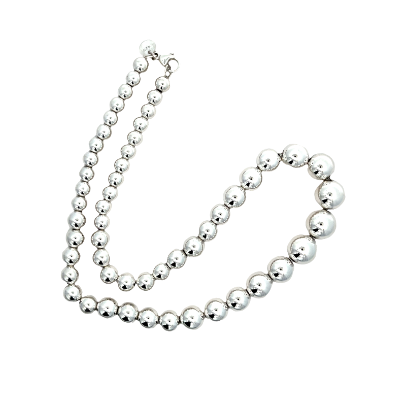 Tiffany & Co. Beaded Necklace Sterling Silver