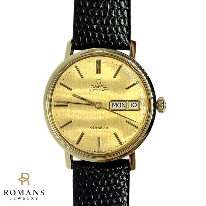 Omega Seamaster DeVille Automatic Watch 34MM 14K Solid Gold Steel C6864