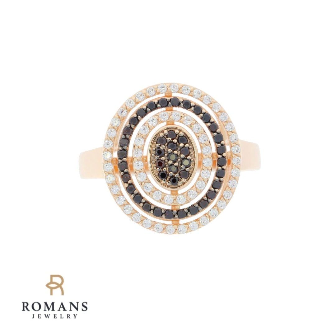 Oval Cubic Zirconia Ring 14K Rose Gold
