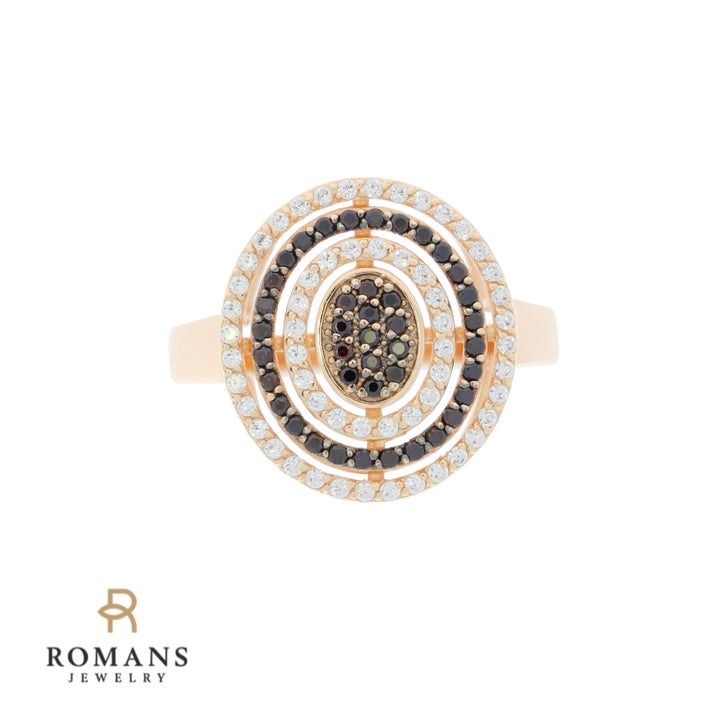 Oval Cubic Zirconia Ring 14K Rose Gold